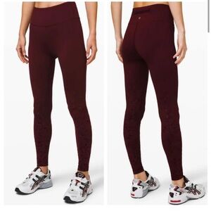 Lululemon Speed Wunder Mid-Rise Tight 28" *Speckle Shine in garnet